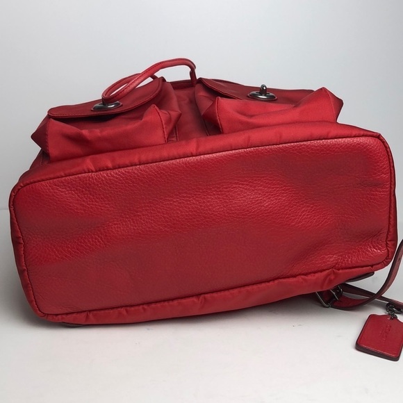 NEW Coach New York Red Nylon Backpack 58814 main image 5